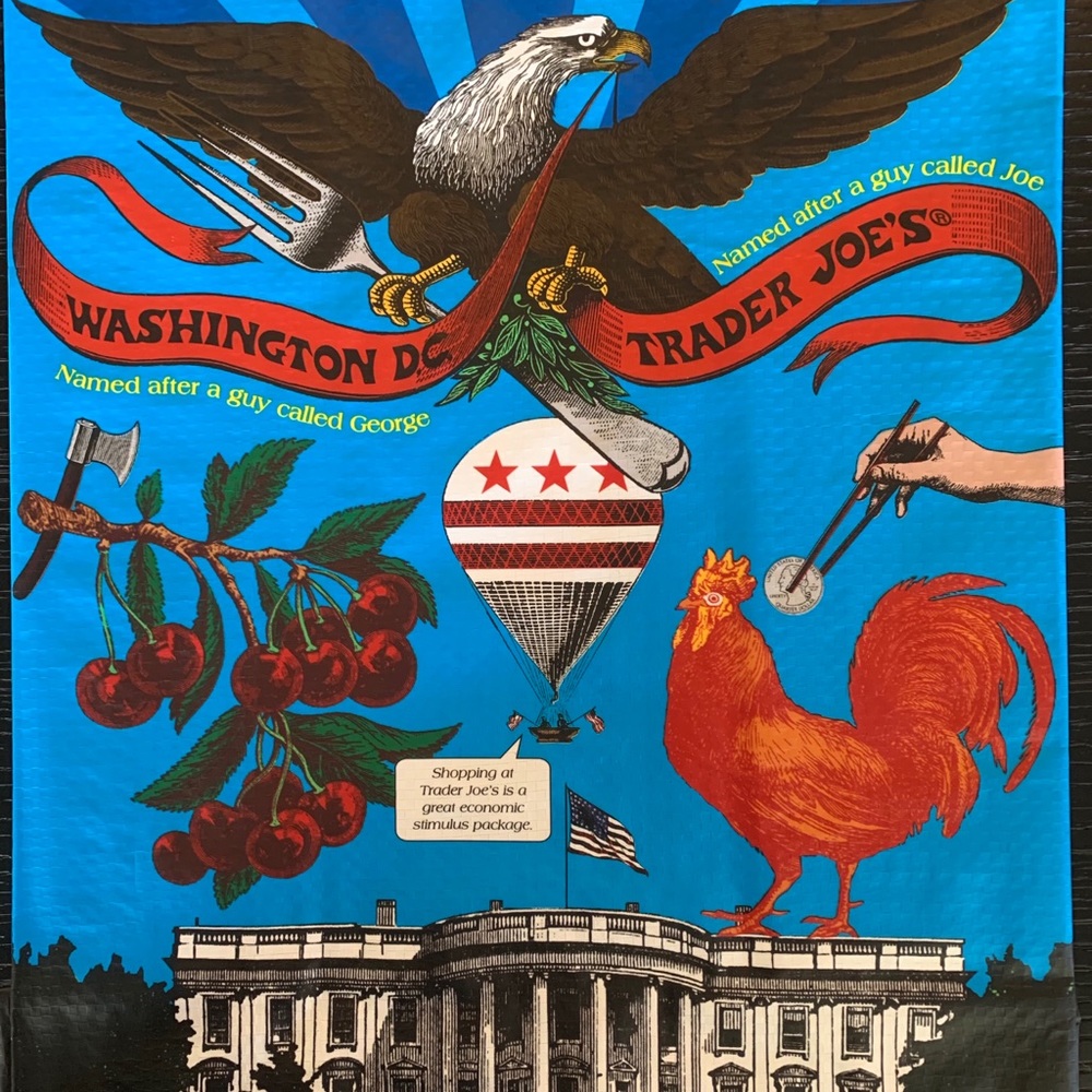 2 Trader Joe’s Washington DC reusable tote/bags